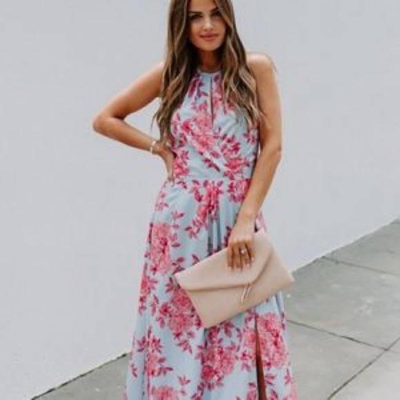 NWT Vici Change Of Heart Satin Floral Maxi Dress - Picture 3 of 13